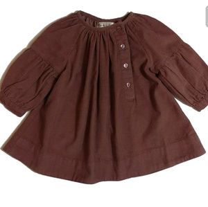 Designer European Rose Velvet Botton dress